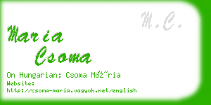 maria csoma business card